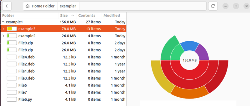 example1 in Disk Usage Analizer