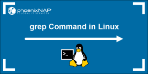 Using the grep command in Linux.