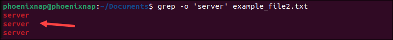Using grep with the -o option.