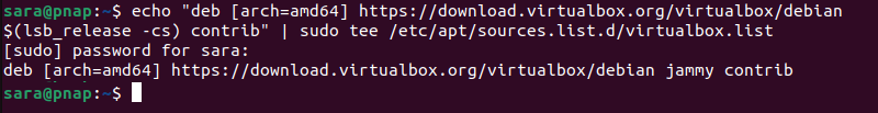 Adding virtualbox repository to Ubuntu