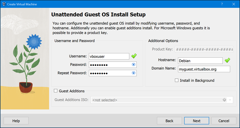 Configure guest OS