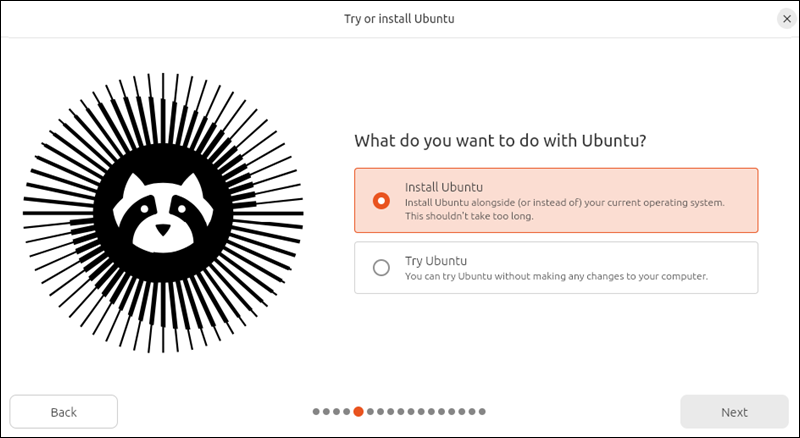 Installing Ubuntu.