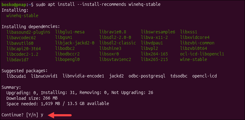 Install WineHQ.