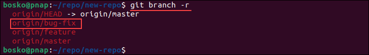 Listing remote branches in Git.