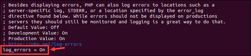 Confirm log_errors directive settings in php.ini file.