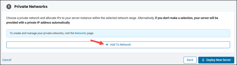 BMC deploy add server to private network