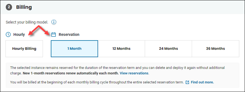 BMC deployment reservation options