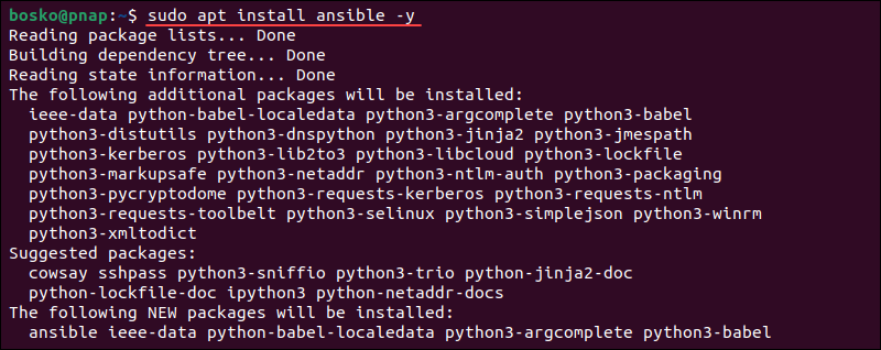 Install Ansible on Ubuntu VM.