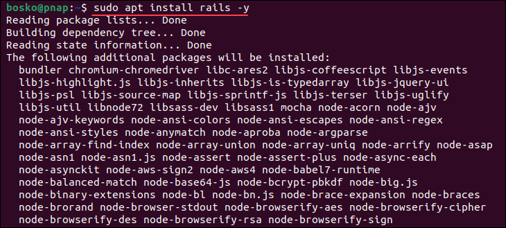 Install Rails on Ubuntu.