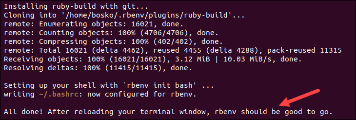 Installing Rbenv on Ubuntu.