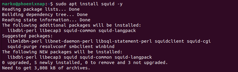 Installing Squid on Ubuntu.