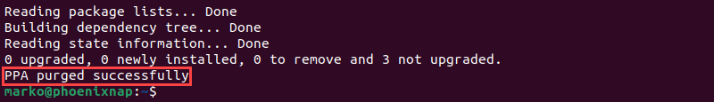 Purging a ppa on Ubuntu.