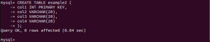 MySQL: Create Table Index