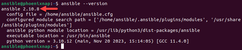 Test Ansible installation on Ubuntu.