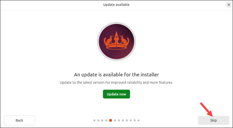 Update the Ubuntu installer.