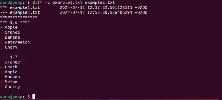 Linux diff Command {Syntax, Options and Examples}