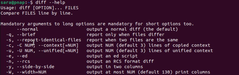 Linux diff Command {Syntax, Options and Examples}