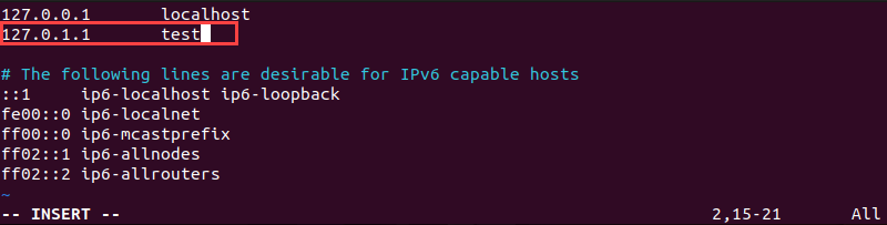 change Ubuntu hostname in /etc/hosts file