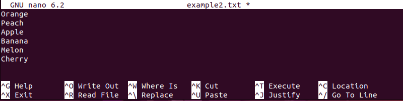 example2.txt file with text