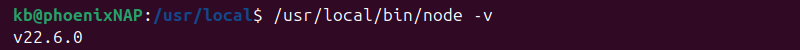 binary node installed v22.6.0