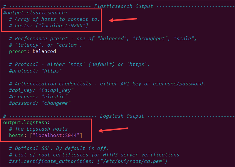 Configuring Filebeat to work with Logstash in the ELK stack.