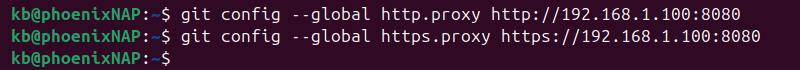 git config http and https proxy terminal