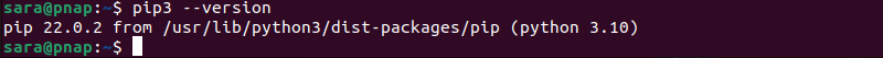 pip3 --version terminal output