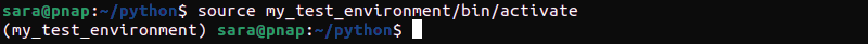 source my_test_environment/bin/activate terminal output
