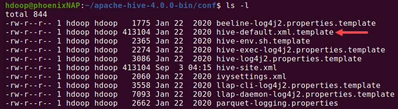 hive-default.xml.template file location