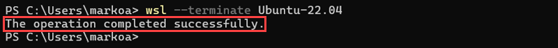 Terminating an Ubuntu 22.04 instance.