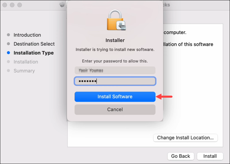 Installing Git using the Installer on Mac.