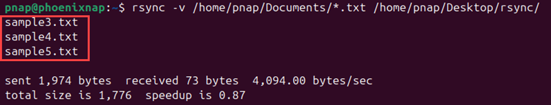 Use rsync filters to copy specific file types.