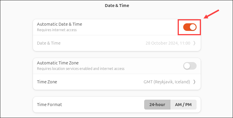 Configure Ubuntu to sync time with NTP servers.