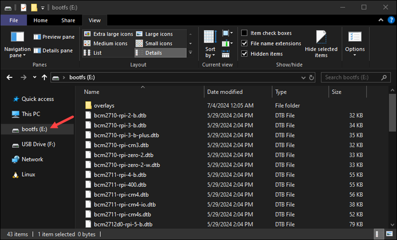 bootfs partition Windows