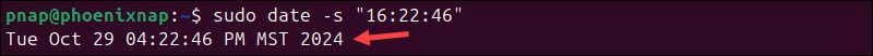 Changing the time in older Ubuntu versions.