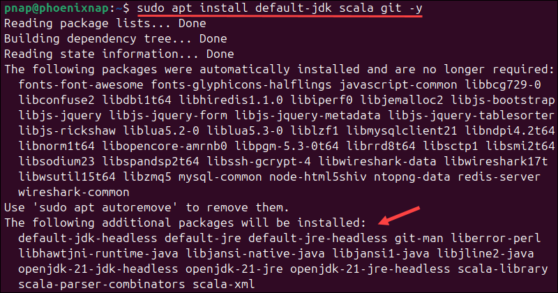 Installing Spark dependencies on Ubuntu.