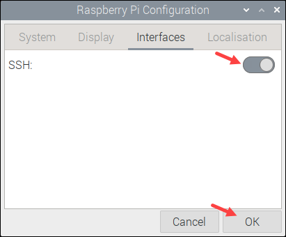 Raspberry Pi configuration SSH