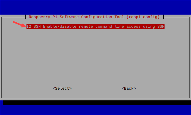 raspi-config enable SSH