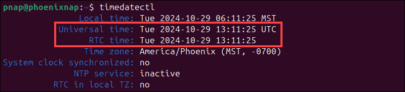 Configure RTC clock in Ubuntu to align with UTC clock.