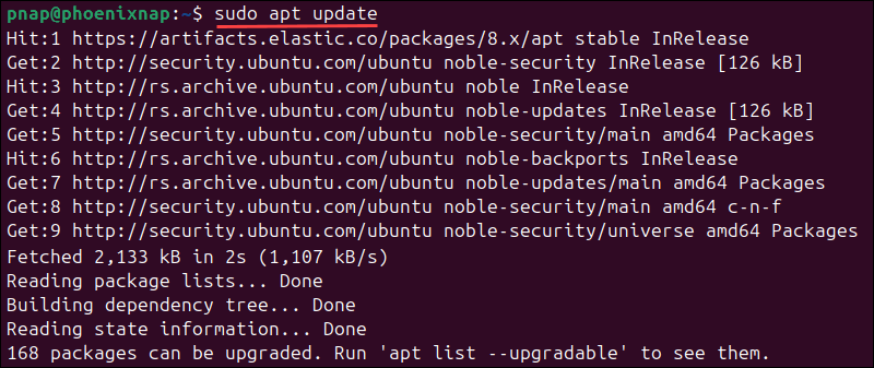 Update the dependency list in Ubuntu.