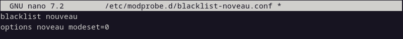 blaclist-noveau.conf file contents