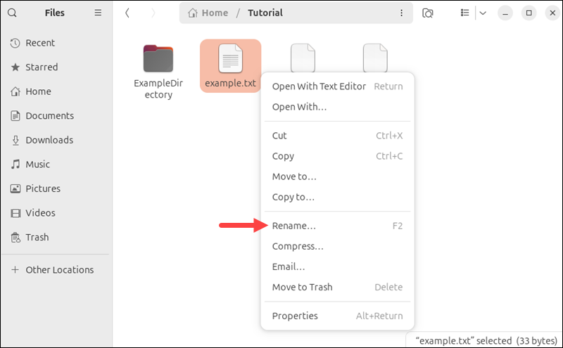 Open the dropdown menu in GNOME.