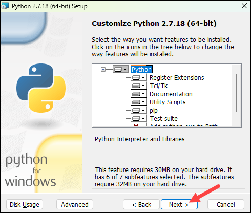 Customize Python installlation package.