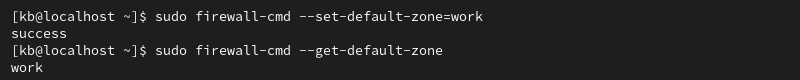 change default firewalld zone in CentOS and Rocky Linux