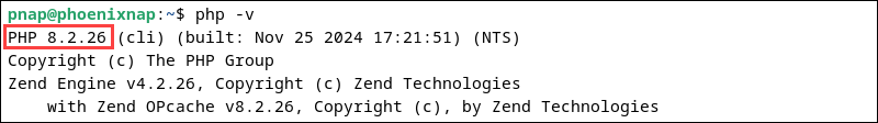 Checking the PHP version in Debian.