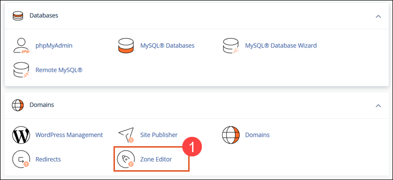 DNS Zone Editor used to troubleshoot the 403 Forbidden error.