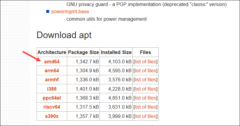 Download the latest stable apt version for Ubuntu 24.04.