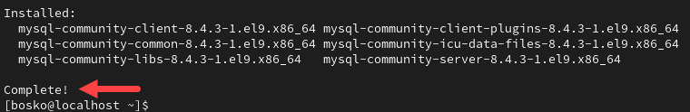 Installing MySQL on CentOS/Rocky Linux.