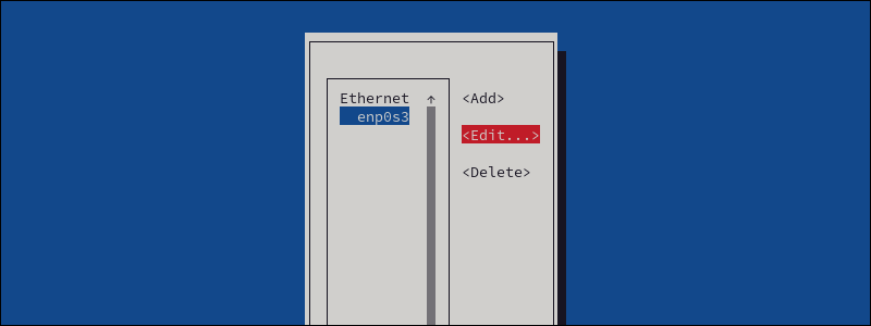 NetworkManager TUI select connection