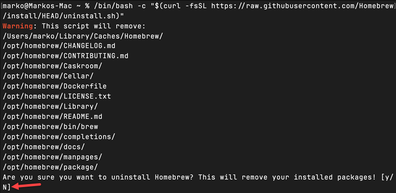 Uninstall Homebrew from your Mac.